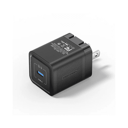 VENTION FEPB0-US 20W USB-C GaN Charger – Black